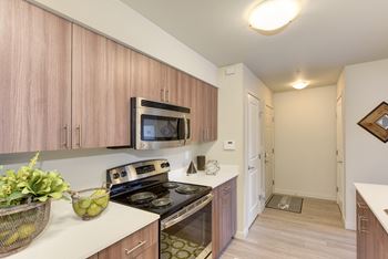 Kitchen with stove top 
